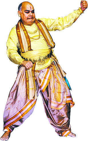 Kathakali character pose demonstrating precise mudras